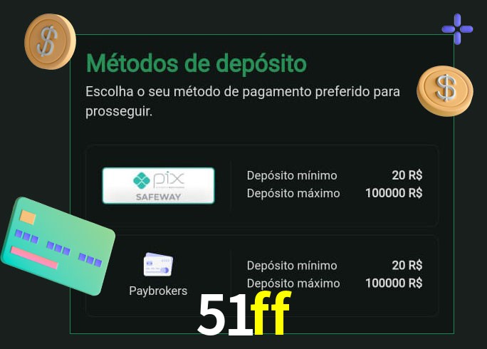 O cassino 51ff oferece uma grande variedade de métodos de pagamento